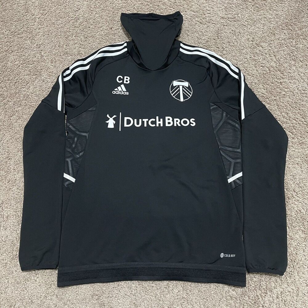 Portland Timbers Sweatshirt Men Large Black Claudio Bravo Player Worn Turtleneck